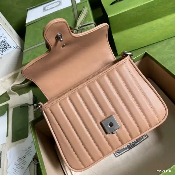 Hyper Peter GUCCI Bag Mini Marmont GG Top Handle 0602
